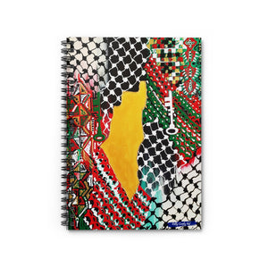 Spiral Notebook - Kuffiyeh Patterns Palestinian Struggle Painting