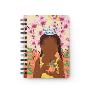 Peach Blossom Princess Garden Spiral Journal — Cute Floral Notebook for Kids