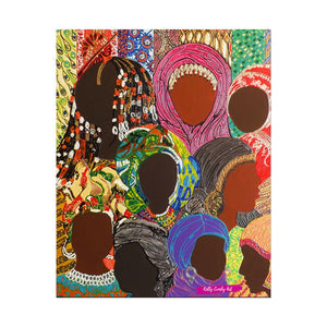 African Muslim Queens Poster — Vibrant African Women Rolled Poster