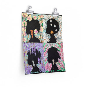 Four Flowers: Silhouette Series-Posters