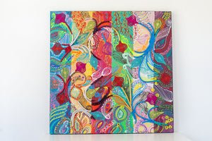 Paisley Abstract Art  (36 x 36 inches)