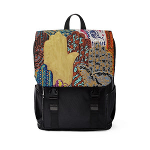 Hamsa Henna: Unisex Casual Shoulder Backpack