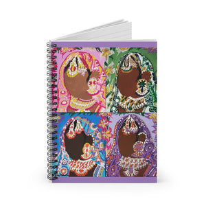 Dark Skin Desi Beauty: Spiral Notebook - Ruled Line